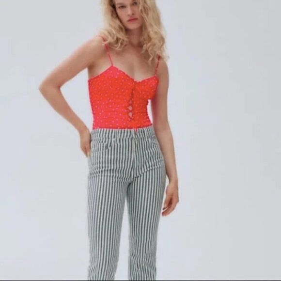 Zara Women’s Satin Effect Star Print Bodysuit - Picture 5 of 5